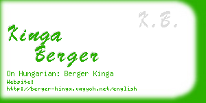 kinga berger business card